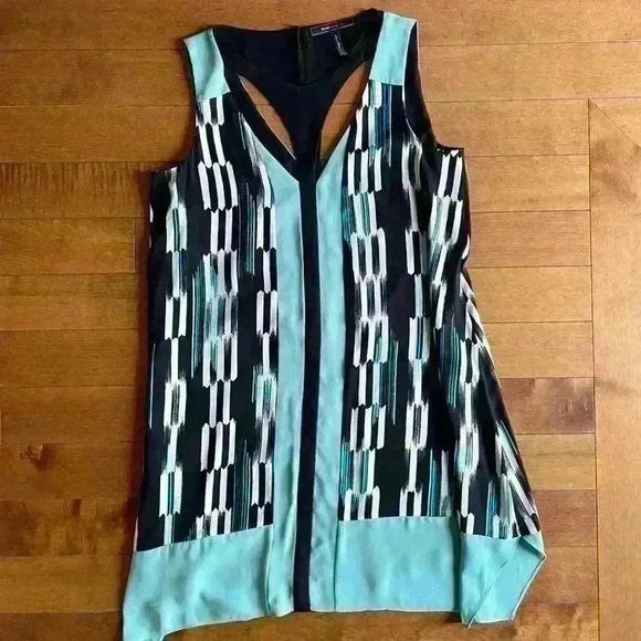 BCBG MaxAzria  | Amelia dress with cut outs black and teal size small - Picture 3 of 6